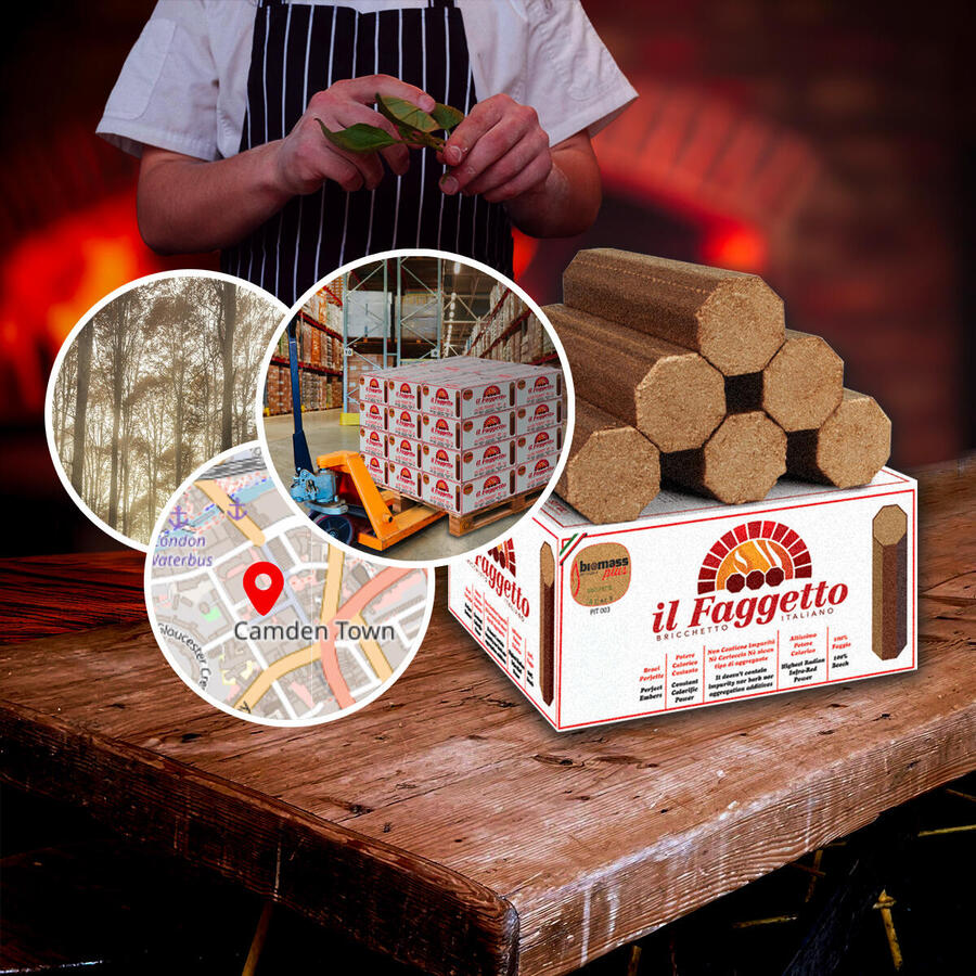 Pizza Oven Wood Fuel Briquettes Delivered to London NW1