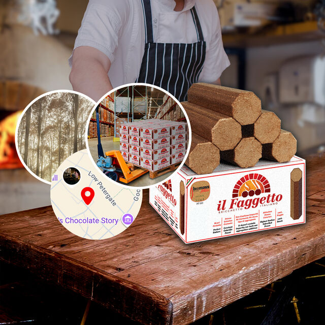 Beech Wood Pizza Briquettes Delivered to York YO1